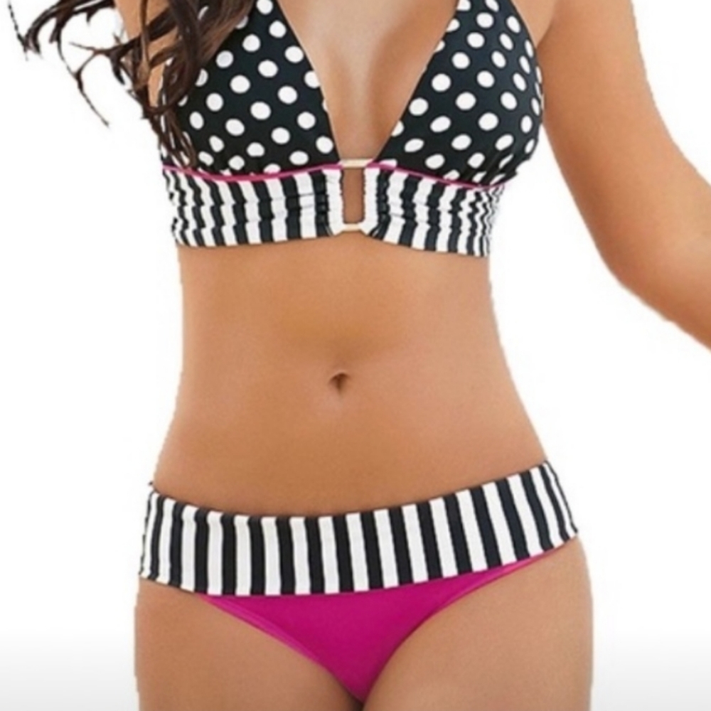 SALE. !!! Stripe/Polka Dot Swimsuit